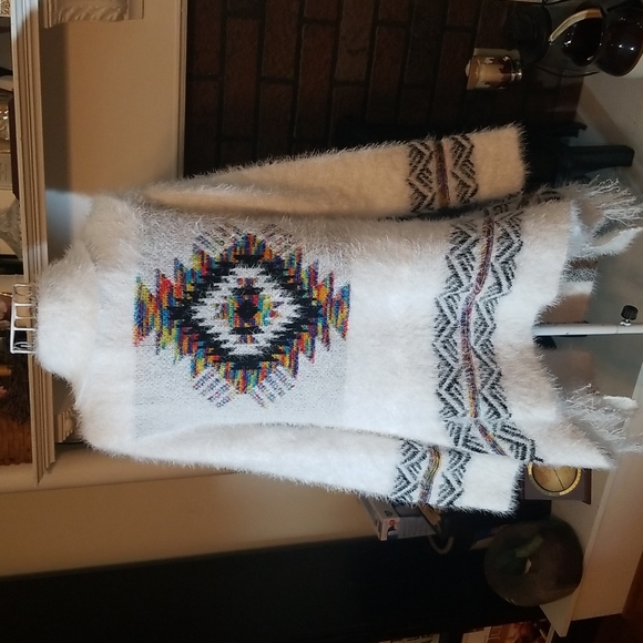 ♥️LAST ONE🎁 LARGE AVAILABLE ♥️TRENDY white long open cardigan - Picture 8 of 11